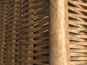 wicker coffee table 3D Модель