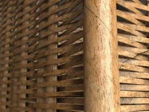 wicker coffee table 3D Model