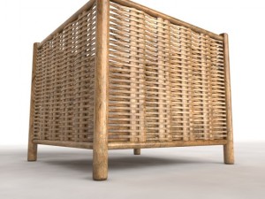 wicker coffee table 3D Модель
