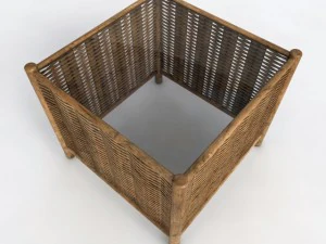 wicker coffee table 3D Model
