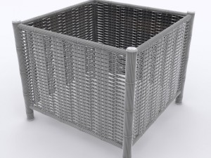 wicker coffee table 3D Модель
