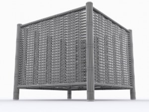 wicker coffee table 3D Модель
