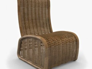 sedia di vimini Modello 3D
