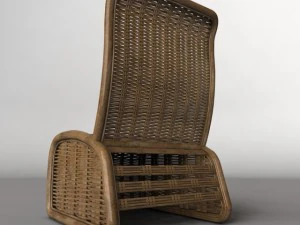 sedia di vimini Modello 3D