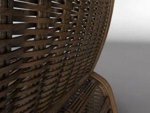 sedia di vimini Modello 3D