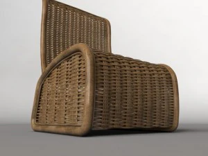 sedia di vimini Modello 3D