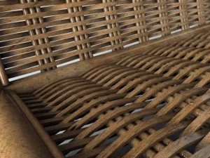 sedia di vimini Modello 3D