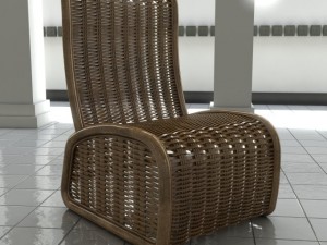 wicker chair 3D 모델