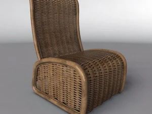 sedia di vimini Modello 3D