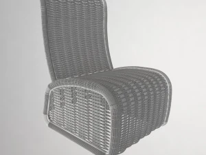 sedia di vimini Modello 3D