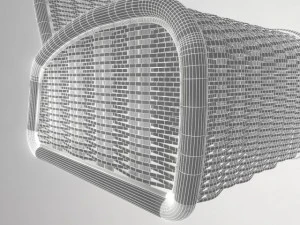 sedia di vimini Modello 3D