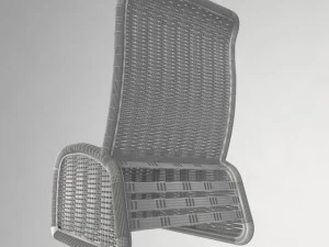 sedia di vimini Modello 3D