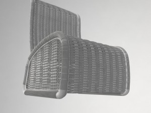 wicker chair 3D 모델
