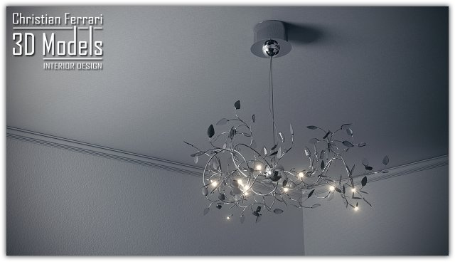 modern design foliage chandelier 3D Model .c4d .max .obj .3ds .fbx .stl .blend 