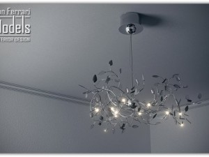 modern design foliage chandelier 3D Модель