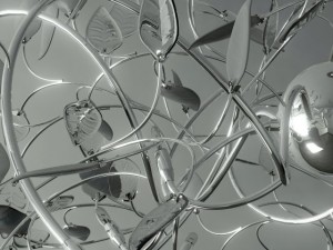 modern design foliage chandelier 3D Model