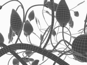 modern design foliage chandelier 3D Model