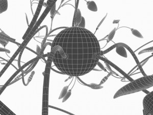 modern design foliage chandelier 3D Model