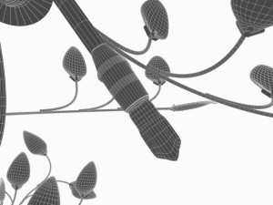 modern design foliage chandelier 3D Model