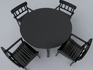 angso garden set 3D Model