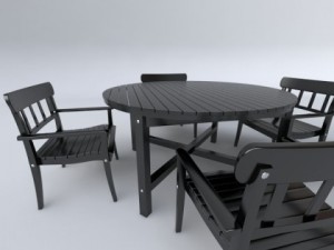 angso garden set 3D मॉडल