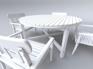angso garden set 3D मॉडल
