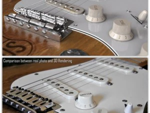 fender stratocaster guitar 3D Model