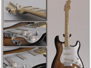 fender stratocaster guitar Modèle 3D