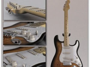 fender stratocaster guitar 3D Model