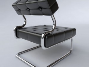 leather chair Modello 3D