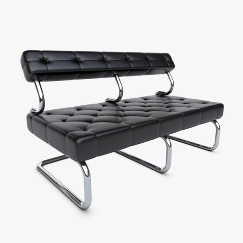 leather couch 3D Модель .c4d .max .obj .3ds .fbx .stl .blend 