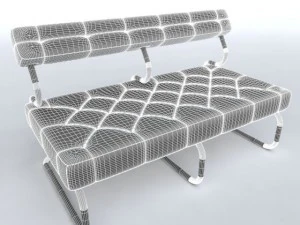 革製のソファ 3Dモデル