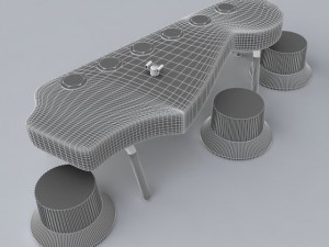 strato shaped design table 3D Модель