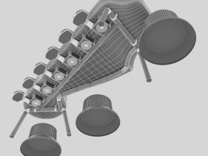 strato shaped design table 3D Модель