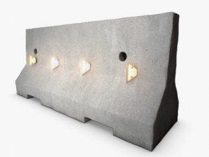 road delineators with barrier 3D Модель