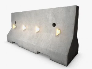 road delineators with barrier 3D Model