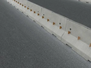 road delineators with barrier 3D Model