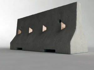 road delineators with barrier 3D Model