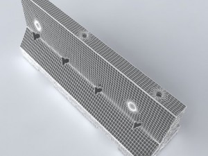 road delineators with barrier 3D Модель