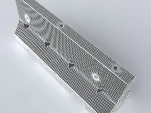 road delineators with barrier 3D Model