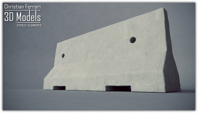 road barrier 3D Модель .c4d .max .obj .3ds .fbx .stl .blend 