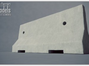 road barrier 3D मॉडल