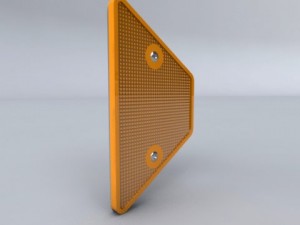 road delineator plus light effect 3D Model