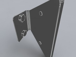 road delineator plus light effect 3D Model