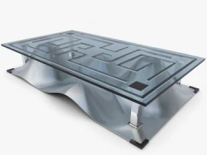 waves design coffee table 3D Model