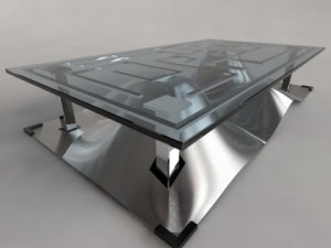 waves design coffee table 3Dモデル