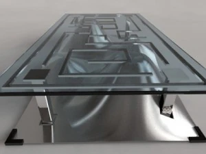 waves design coffee table 3D Model
