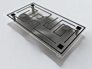 waves design coffee table 3Dモデル