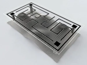 waves design coffee table 3D Model