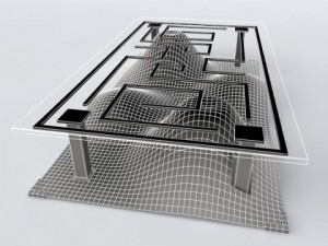 waves design coffee table 3Dモデル